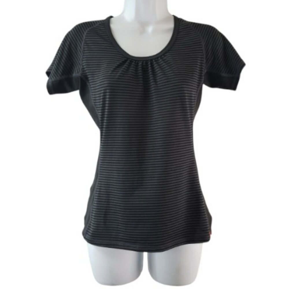 The North Face charcoal Vapor Wick striped t-shirt size S